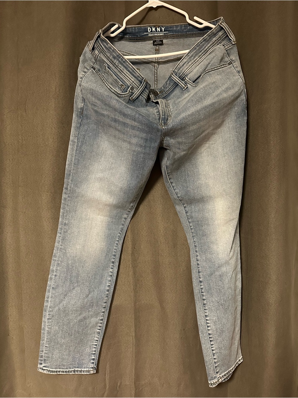 DKNY Men’s Slim Straight Light Wash Blue Jeans
